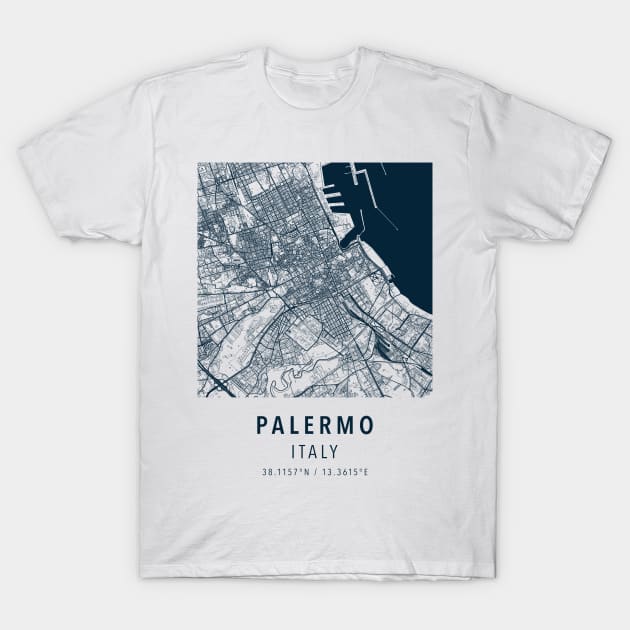 palermo simple map T-Shirt by boy cartograph